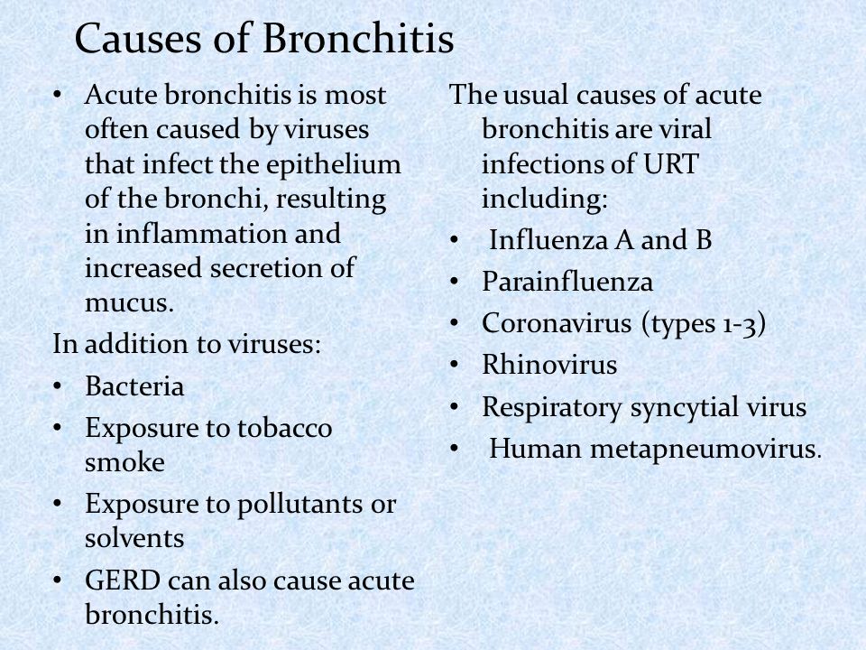 Causes of bronchitis