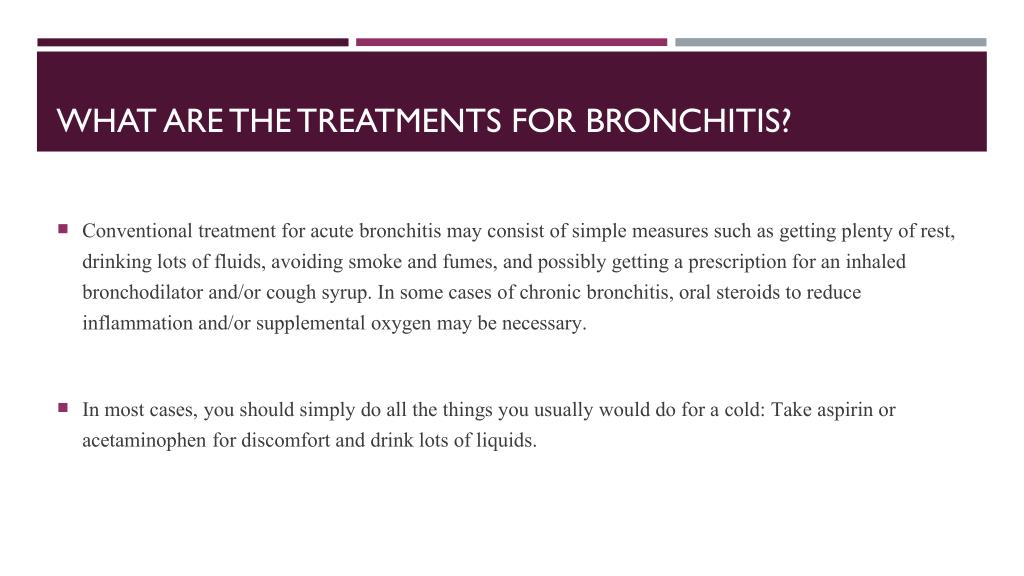 Treatment for Bronchitis