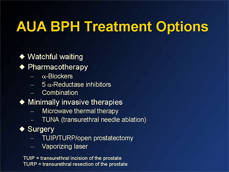 BPH Treatment for prostate enlargement